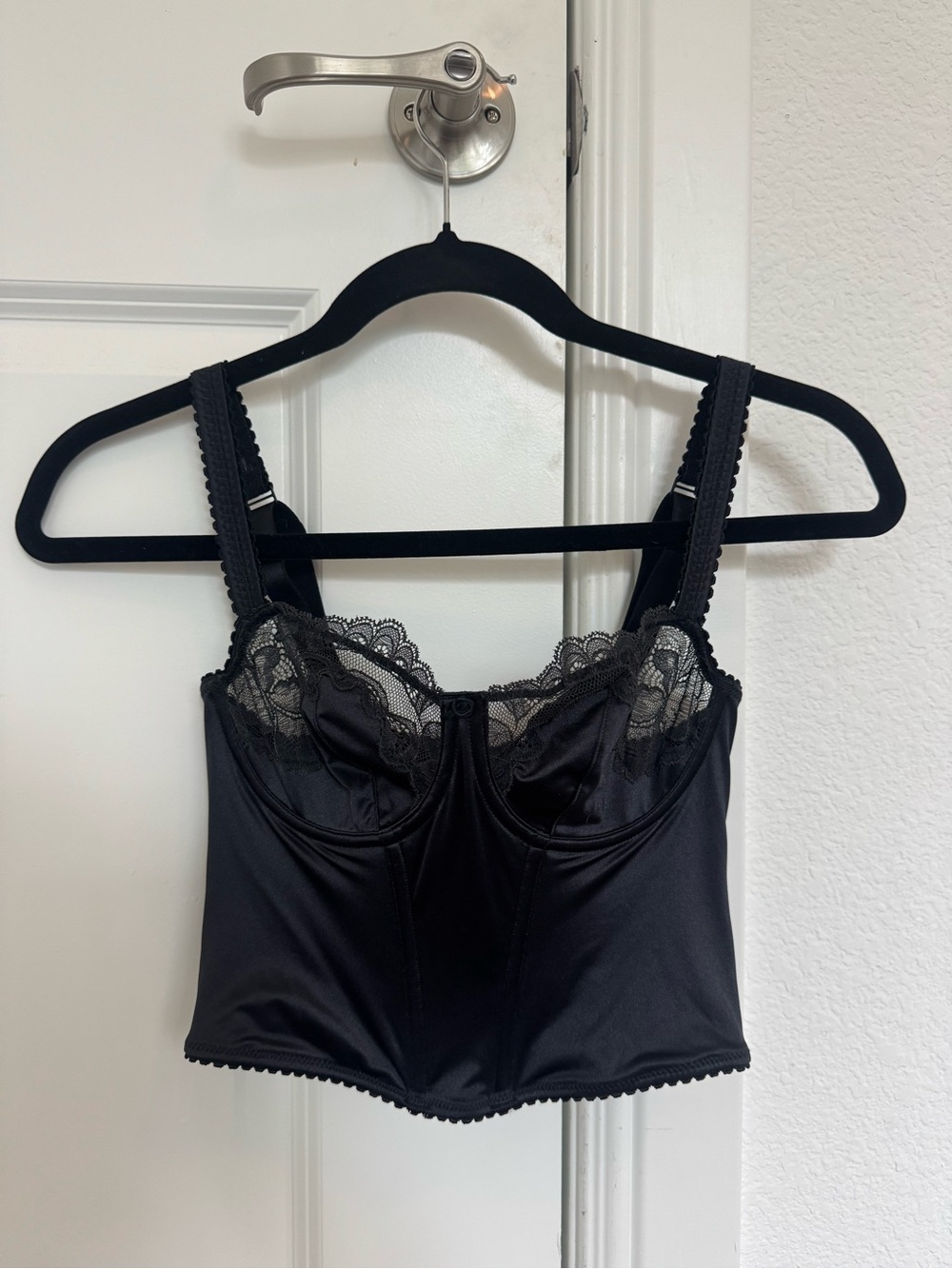 BRAND NEW Nordstrom Black Lace Longline Underwire Bralette Top